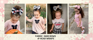 Fashion Fabric Hair Bows And Baby Head Wraps
