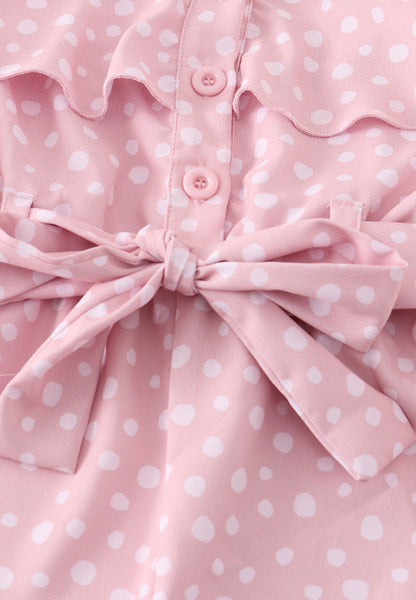 Matching Mommy & Me Pink Polka Dot Romper