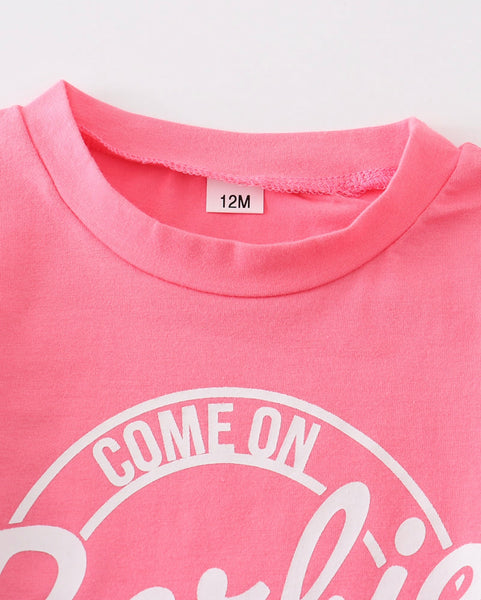 Girls Pink Barbie Shirt Top
