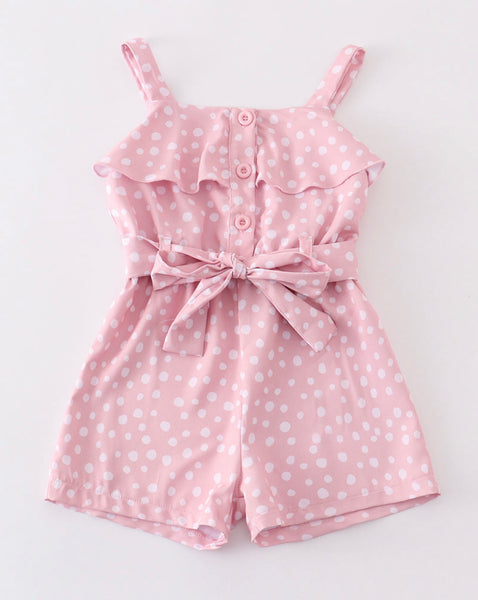 Matching Mommy & Me Pink Polka Dot Romper