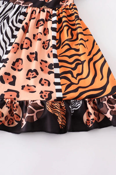 Leopard Mickey Mouse twirl Dress