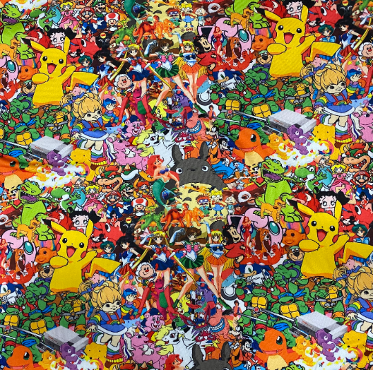 Kids Video Game FAVORITE 90's Cartoon Characters Mix Face MaskBeChicBabyBoutique