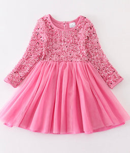 Pink Sparkly Sequins Tutu DressBeChicBabyBoutique