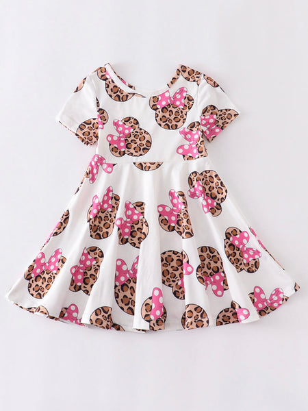 Girls Leopard & Bows Spring/Summer Dress